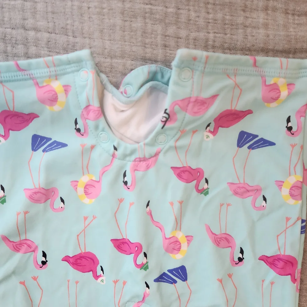 Janie & jack Flamingo Print Kids Swimwear size 6 to 12 months